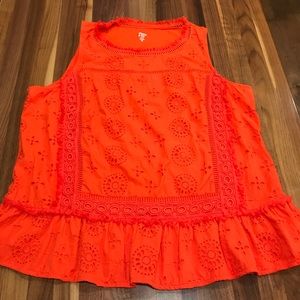 Crown and Ivy 1X orange top